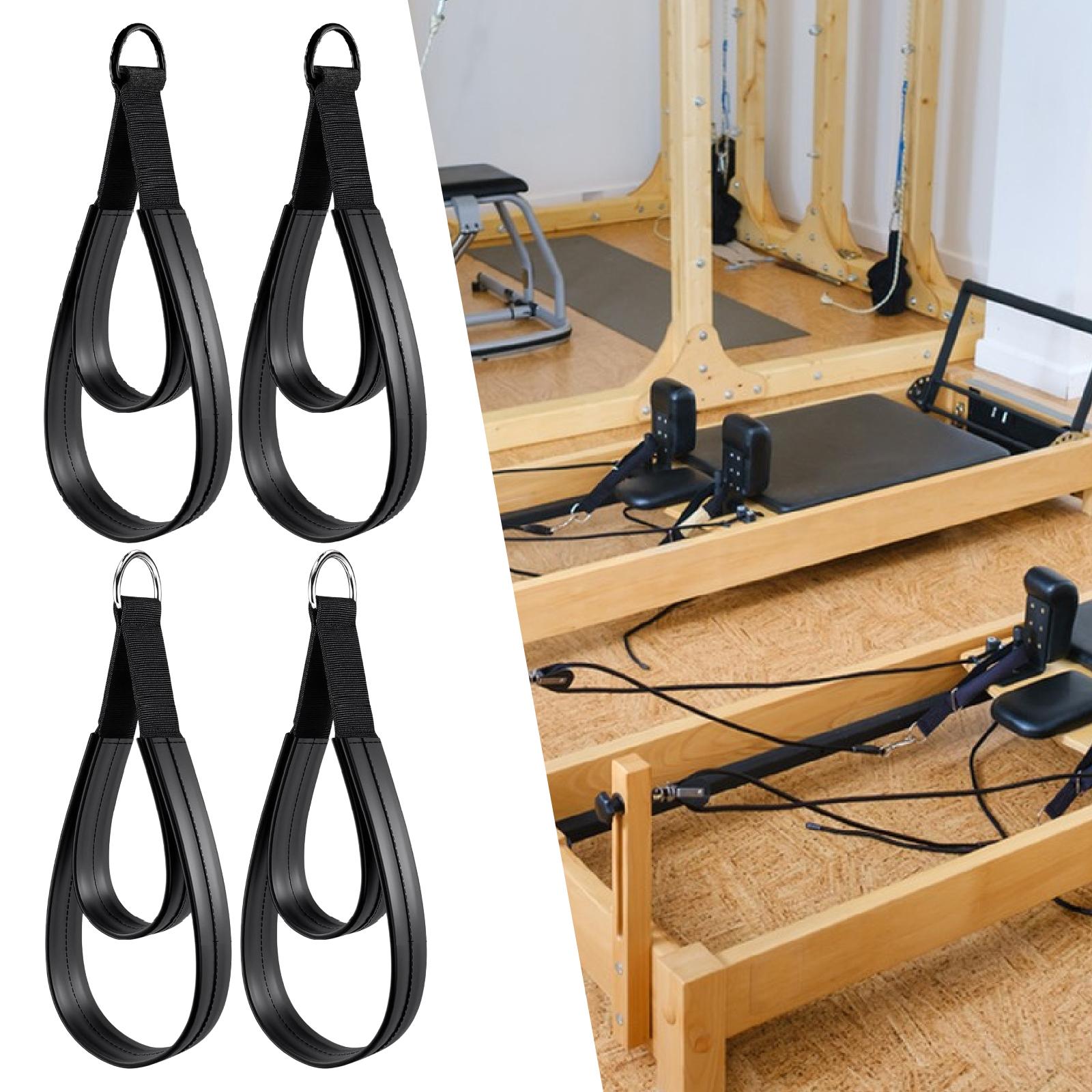 Pilates Ankle Strap - 2 x D-Ringe, Riemengriff, multifunktionale Pilates-Doppelschlaufenriemen