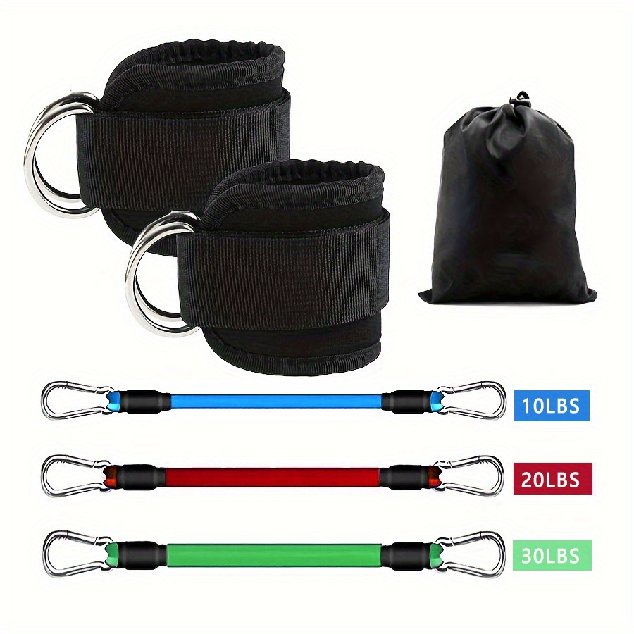 Pilates Ankle Strap - 5 Stück Knöchel-Widerstandsbänder, Knöchel-Widerstandsbänder mit Knöchelriemen,