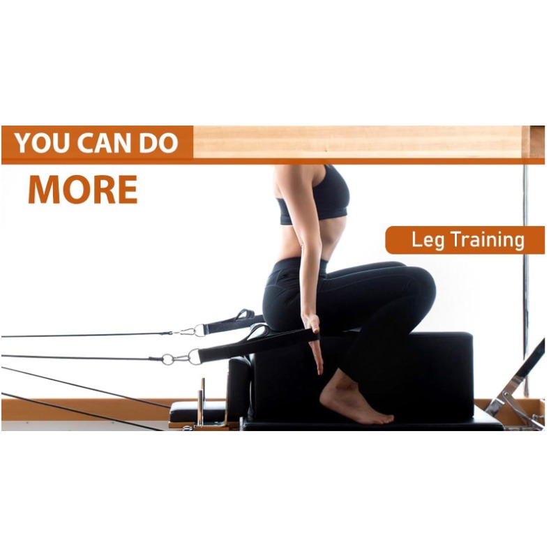 Pilates Ankle Strap - Doppelring-Elastikband für Yoga und Pilates, Übungszubehör,