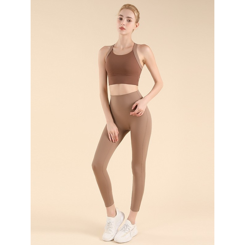 Pilates Yoga One - Hochintensives Yoga-Top, Pilates-Fitness-Einteiler mit Cups, farblich