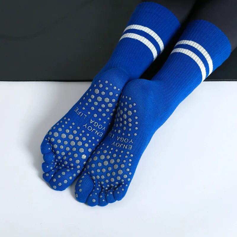 Pilates Yoga Hose - Frauen Atmungsaktive Yoga Socken Mid-rohr Nicht-slip