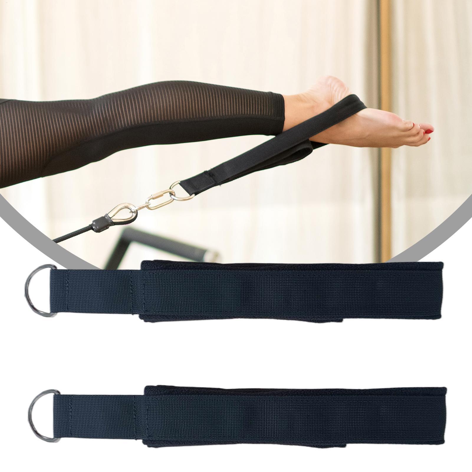 Pilates Ankle Strap - Doppelring, elastisch, für Yoga, Pilates, Bett,
