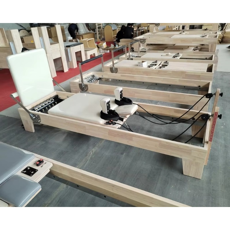 Pilates Yoga Machine - Yoga-Training Pilates-Reformer Ausrüstung Eichenholz Pilates-Bett Reformer