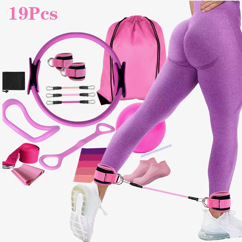 Pilates Ankle Strap - Yoga Pilates Circle 19-teiliges Set Fitness