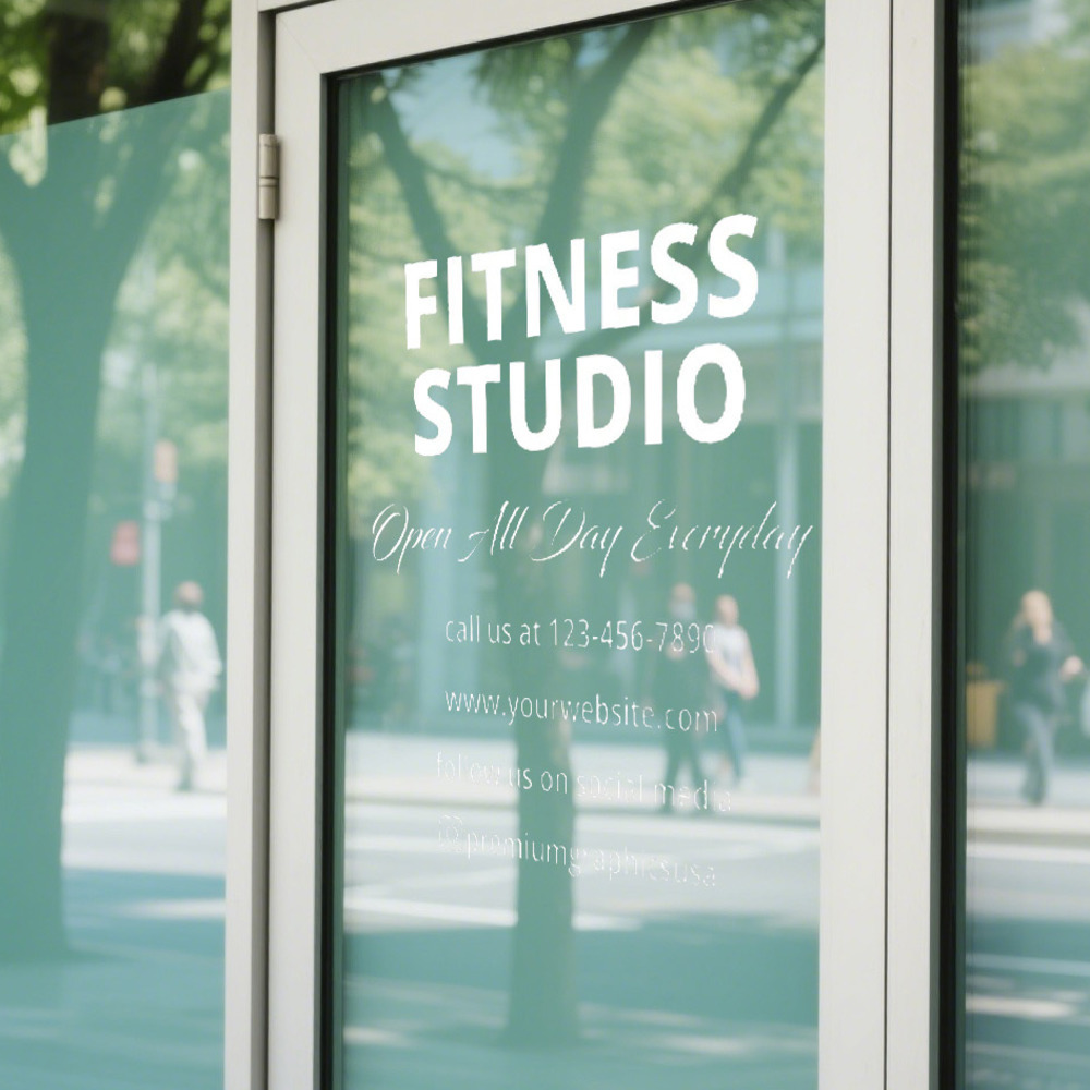 Anpassbarer Studio-Fensteraufk – Pilates Yoga Or Bewertung und Preis